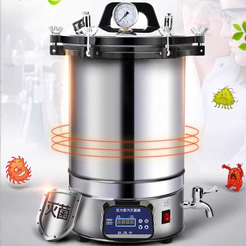 Medical Lab Usa - Esterilizador Portátil de Alta Pressão 18/24L,