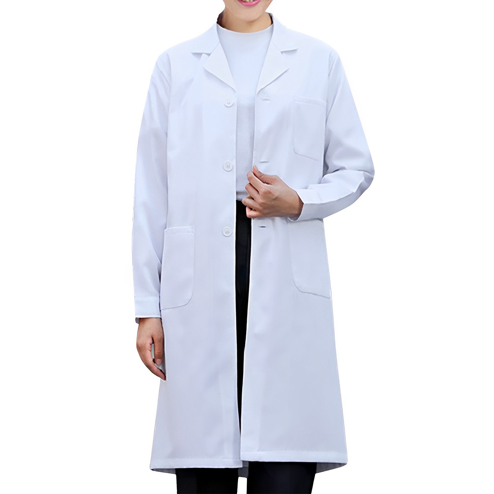 Jaleco branco para mulheres, h - Medical Lab Coat avaliação e preço